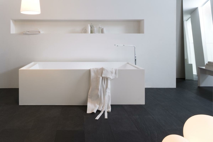 salle de bain deco blanc style minimaliste