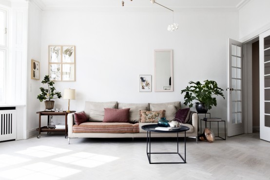 salon déco style minimaliste scandinave design plante 