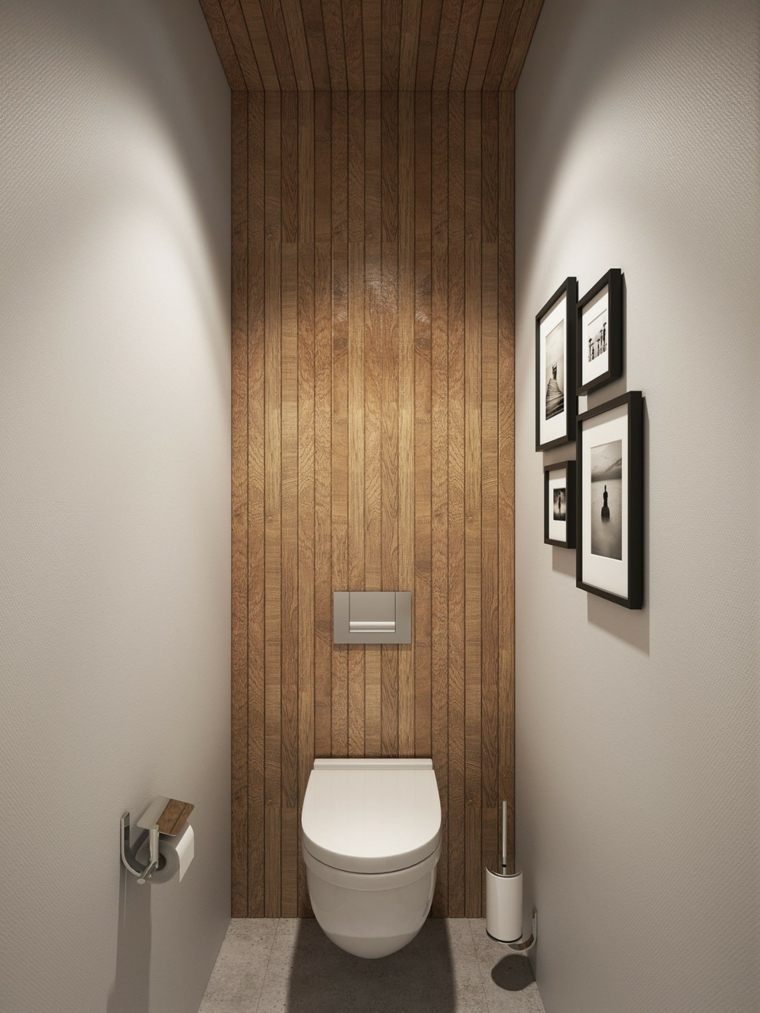 déco style scandinave design idée toilette bois wc déco