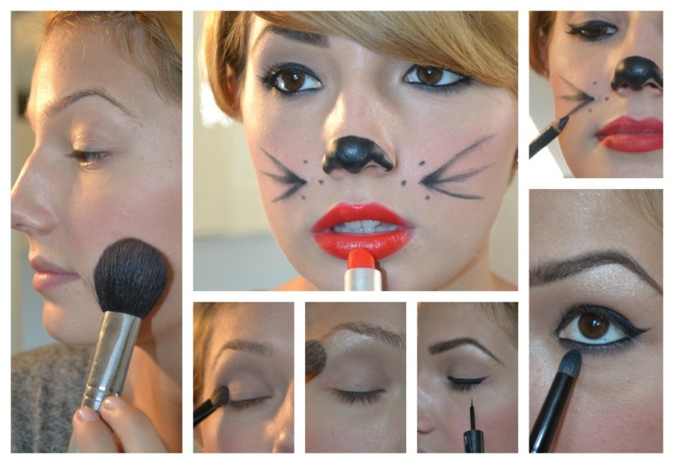 tuto maquillage chat Halloween simple 