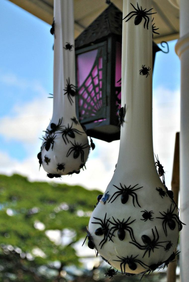 décoration halloween araignée idée citrouille déco originale halloween extérieur