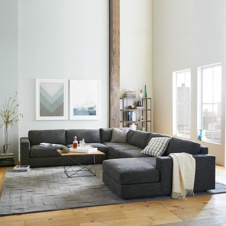 canape moderne sofa gris