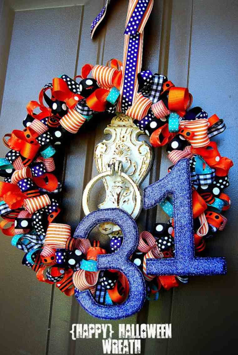 décoration halloween porte couronne déco à fabriquer soi-même