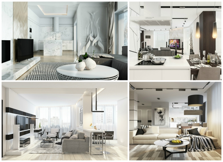 Déco blanc: quatre exemples d'intérieurs moderne en blanc