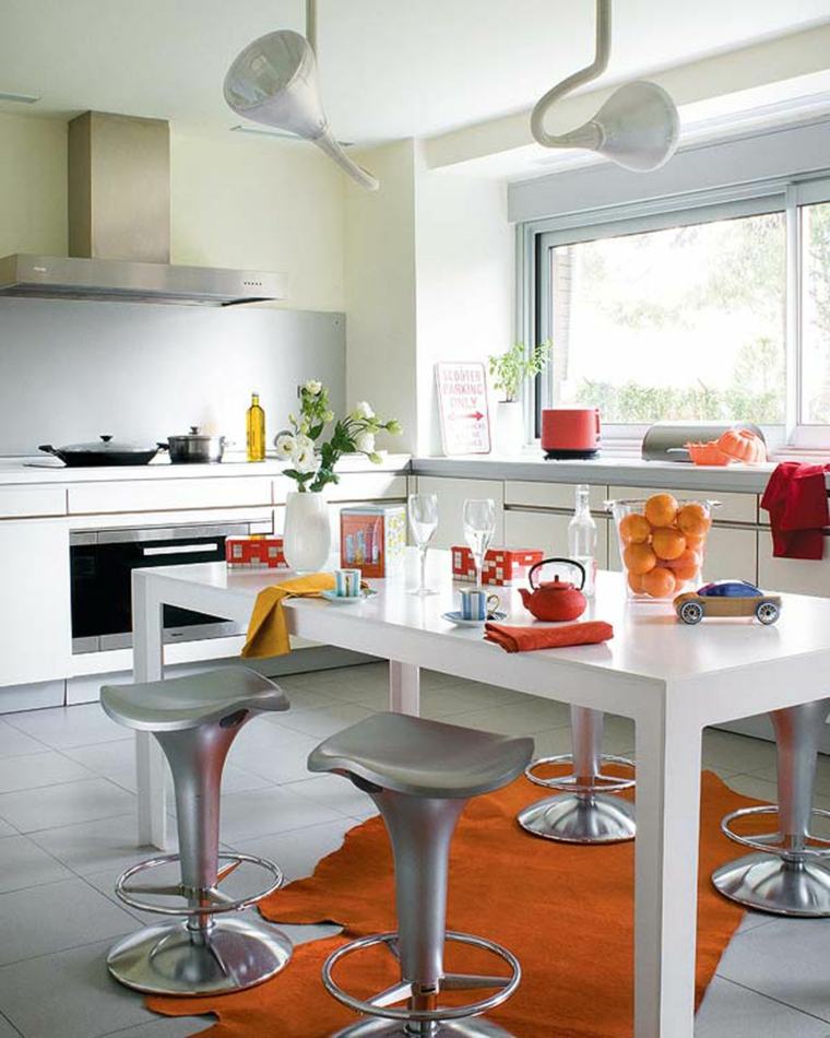 decoration moderne cuisine orange