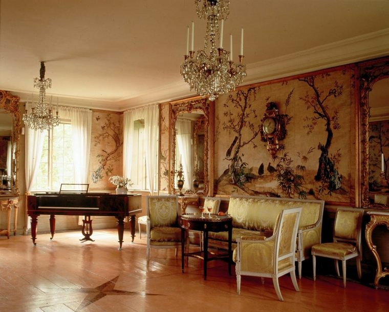 déco baroque salon piano