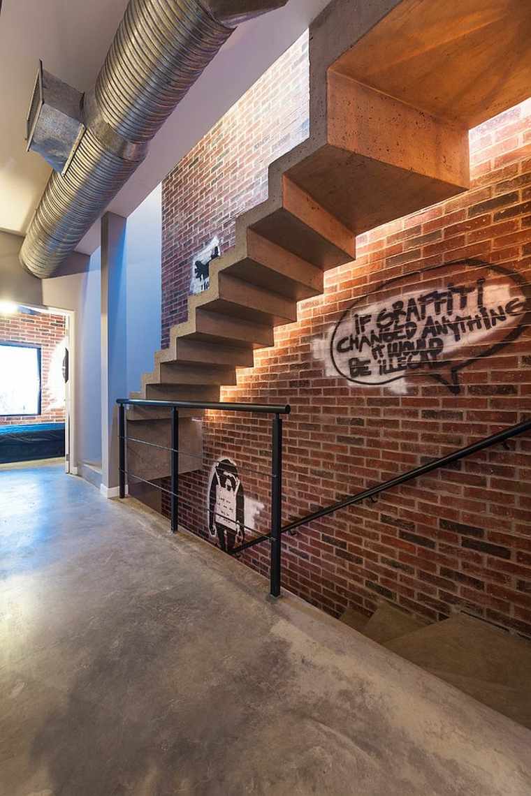 escalier beton style industriel