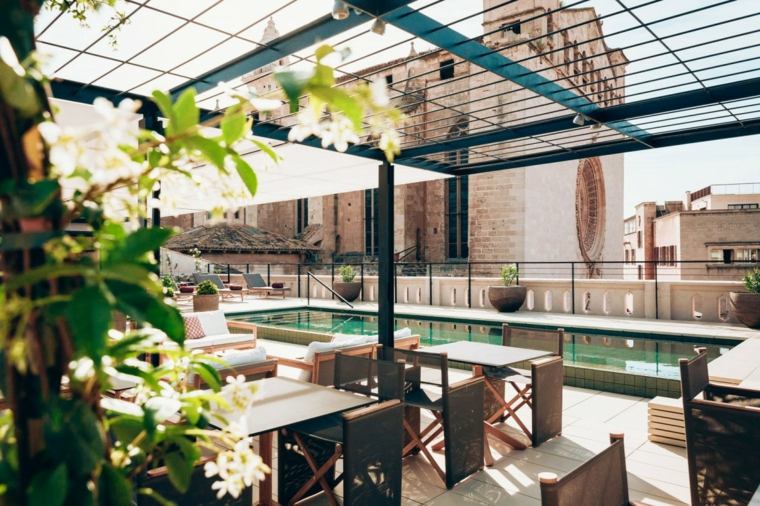 hôtel design palme de mallorca terrasse piscine design extérieur