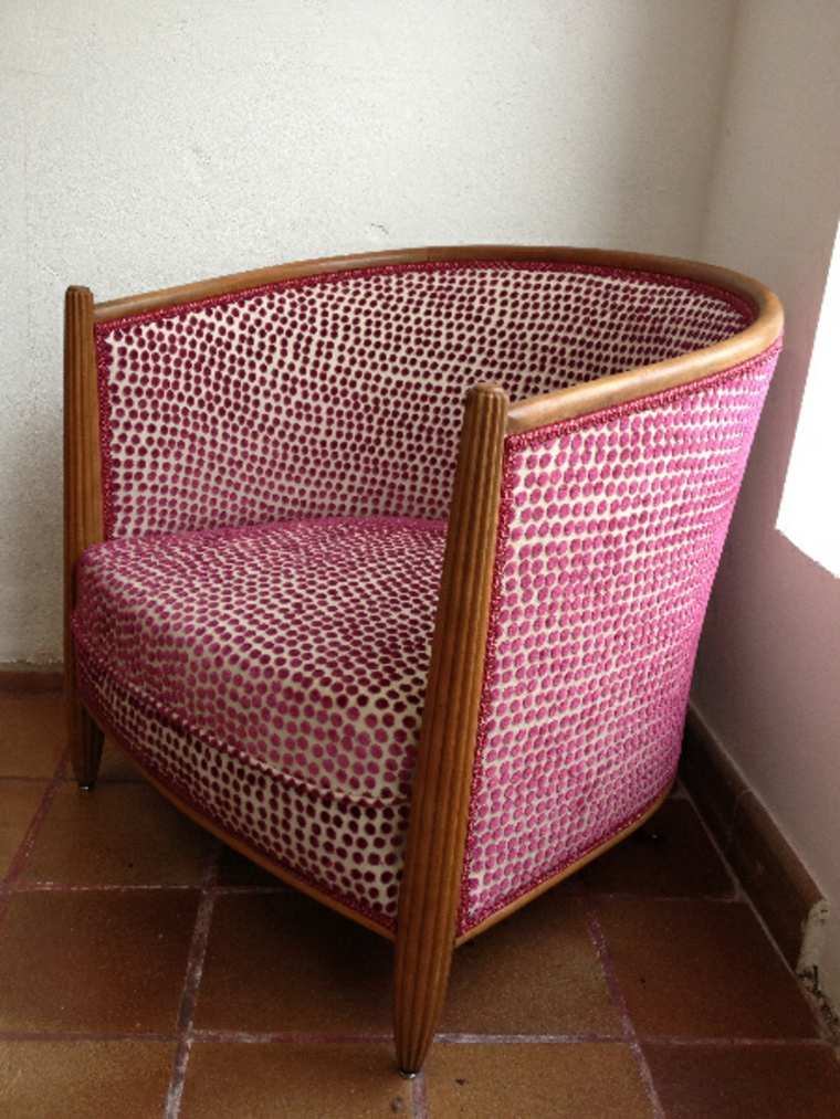 fauteuil art déco féminin design accoudoir bois design idées