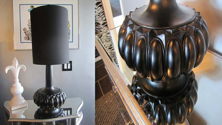 lampe baroque noire 