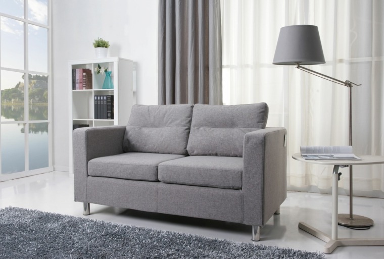 petit mobilier salon moderne gris 