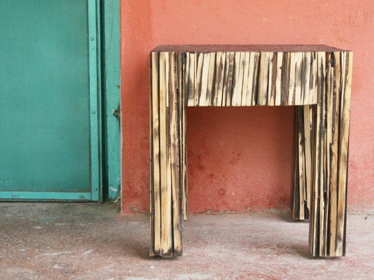 table bois recyclé bambou mobilier design idée matériaux verts table basse 