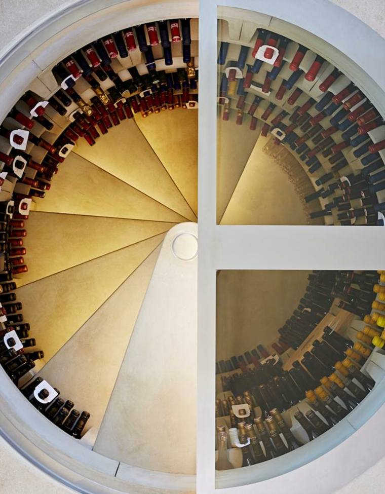 un cellier forme spirale design