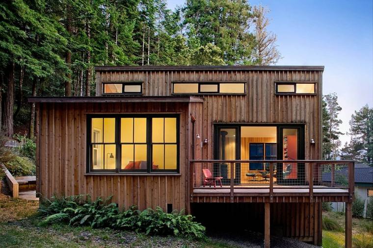 cabane en bois veranda design