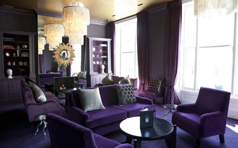 couleur peinture salon violet