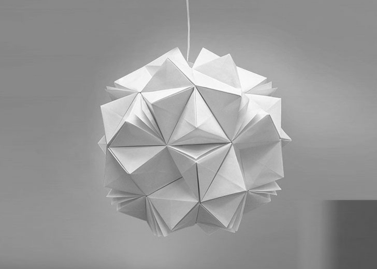 lampe origami déco suspension papier lampe design diy