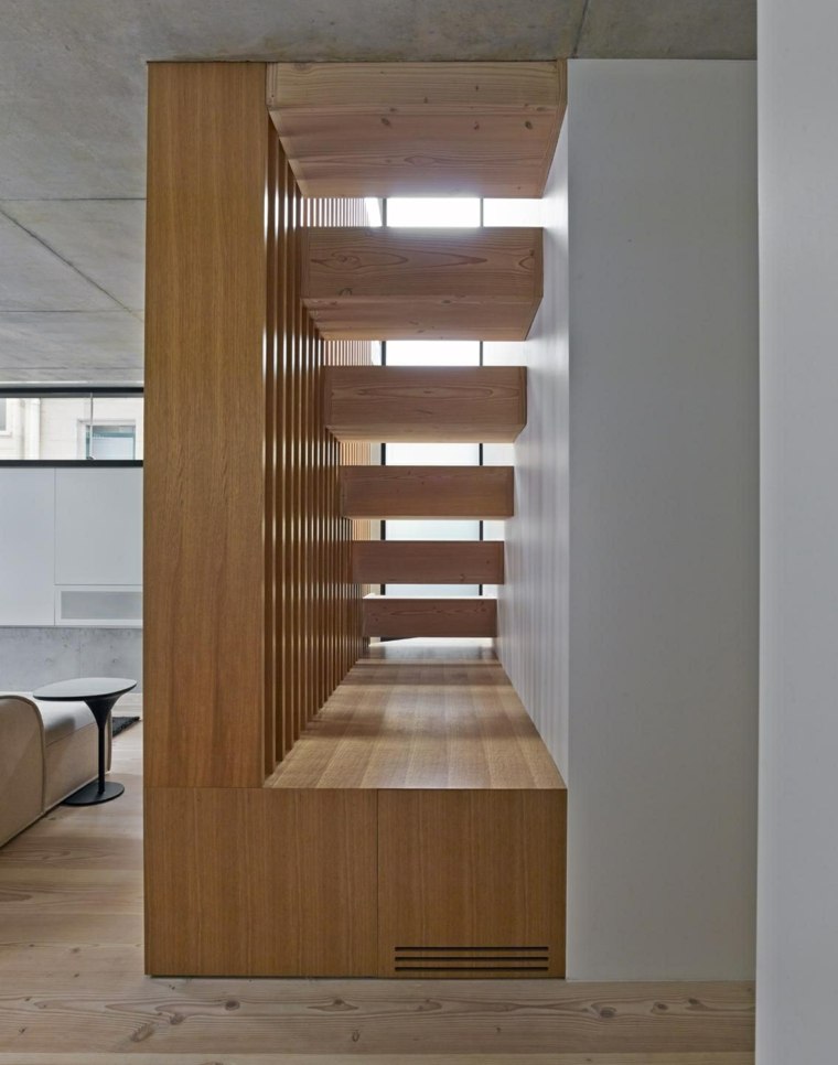 escaliers bois maison style moderne
