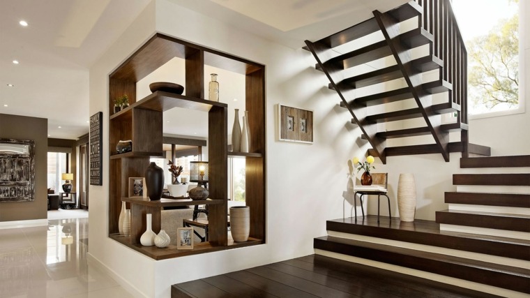 escalier design moderne bois