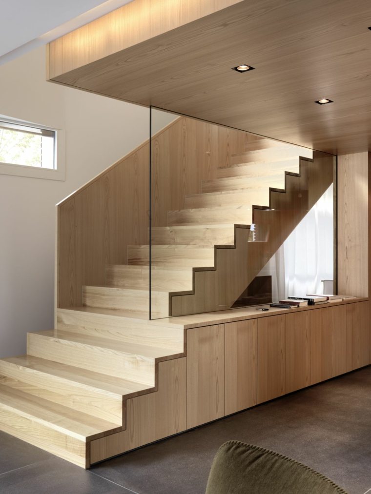 escalier design original bois