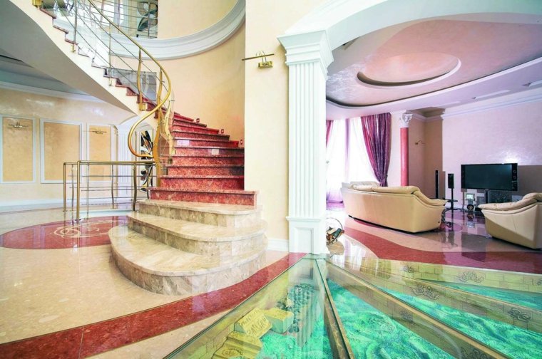 escalier elegant marbre idee