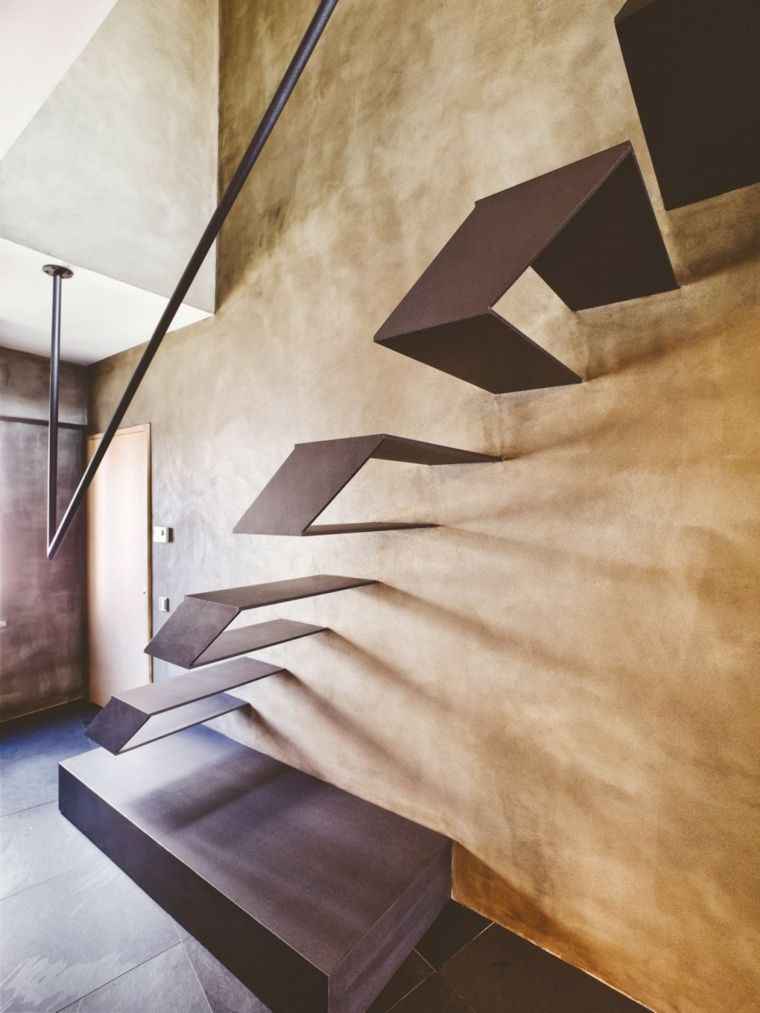 escalier design contemporain decoration geometrique