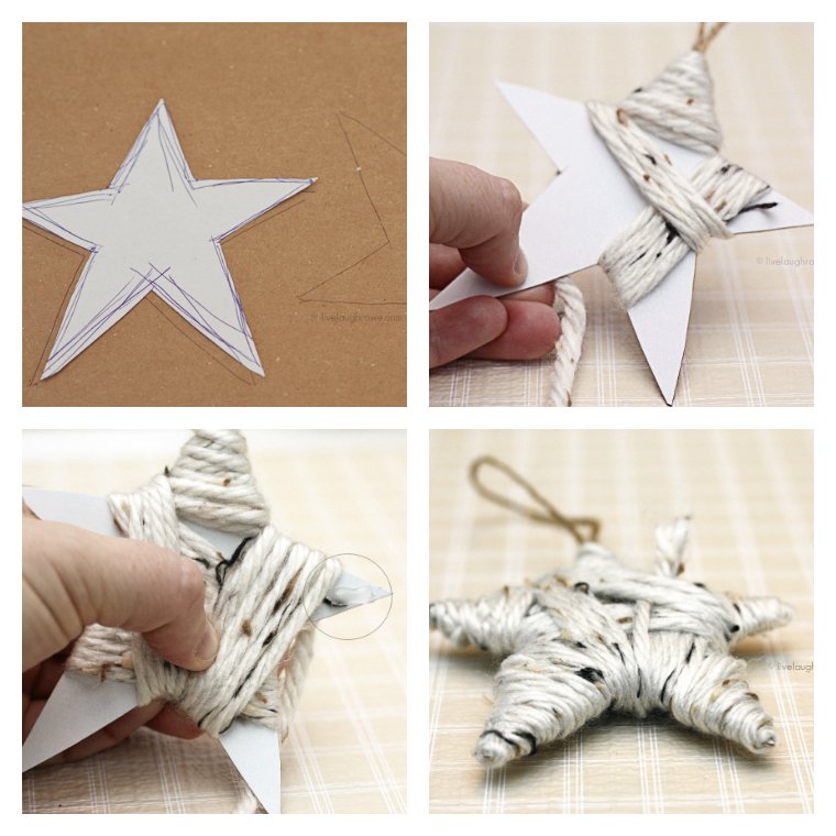etoile de noel origami papier laine
