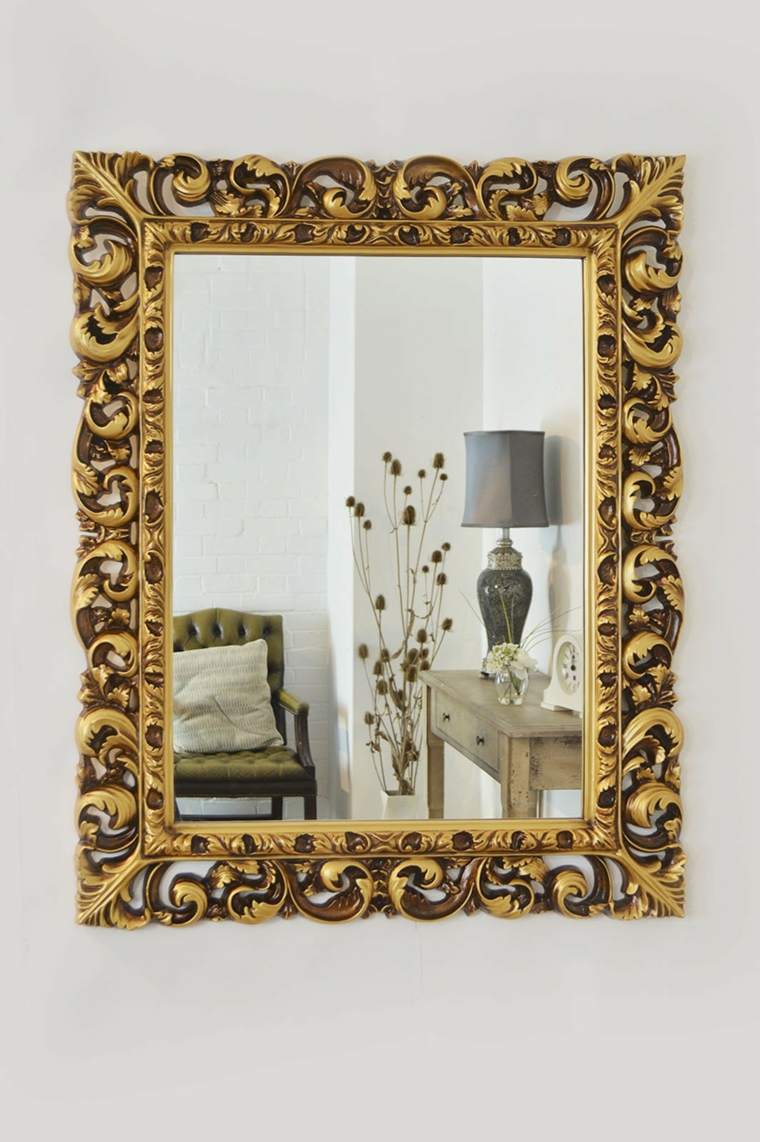 grand miroir doré idee deco salon