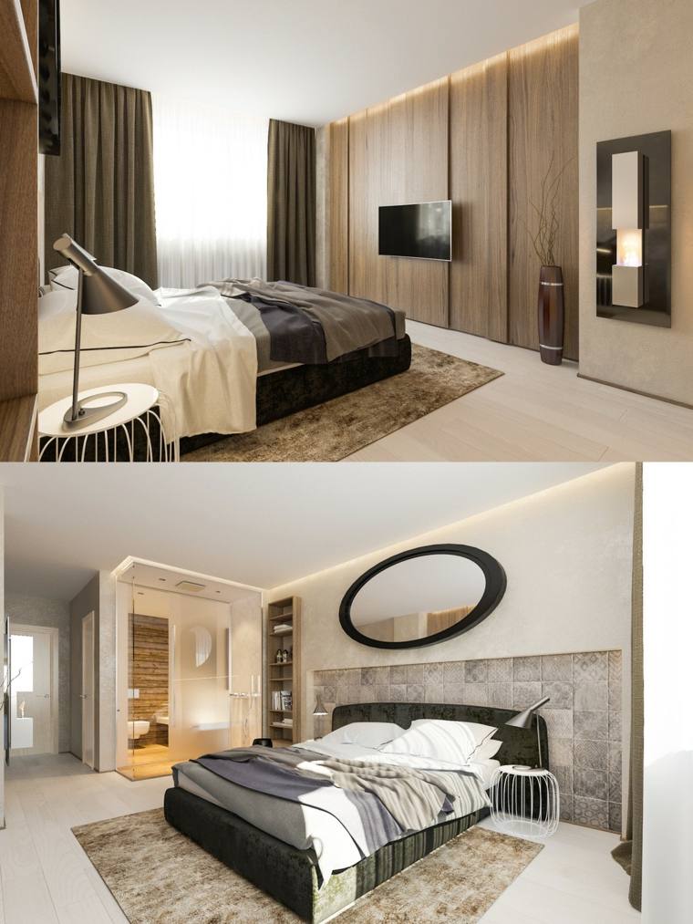habiller mur bois design chambre à coucher moderne design aménagement 