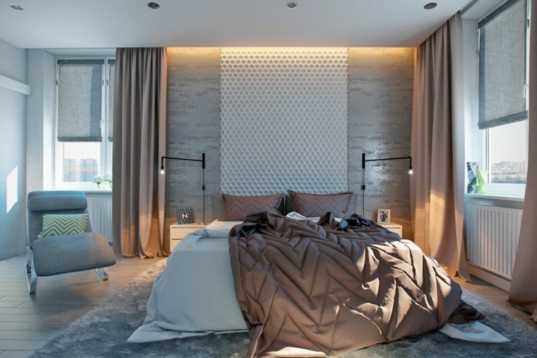 design d'intérieur moderne chambre à coucher rideaux chambre olesya-ligay
