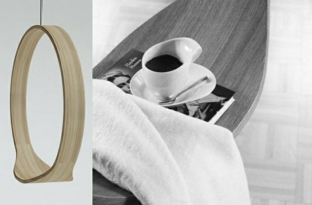 design moderne idée balançoire en bois contemporaine intérieure 