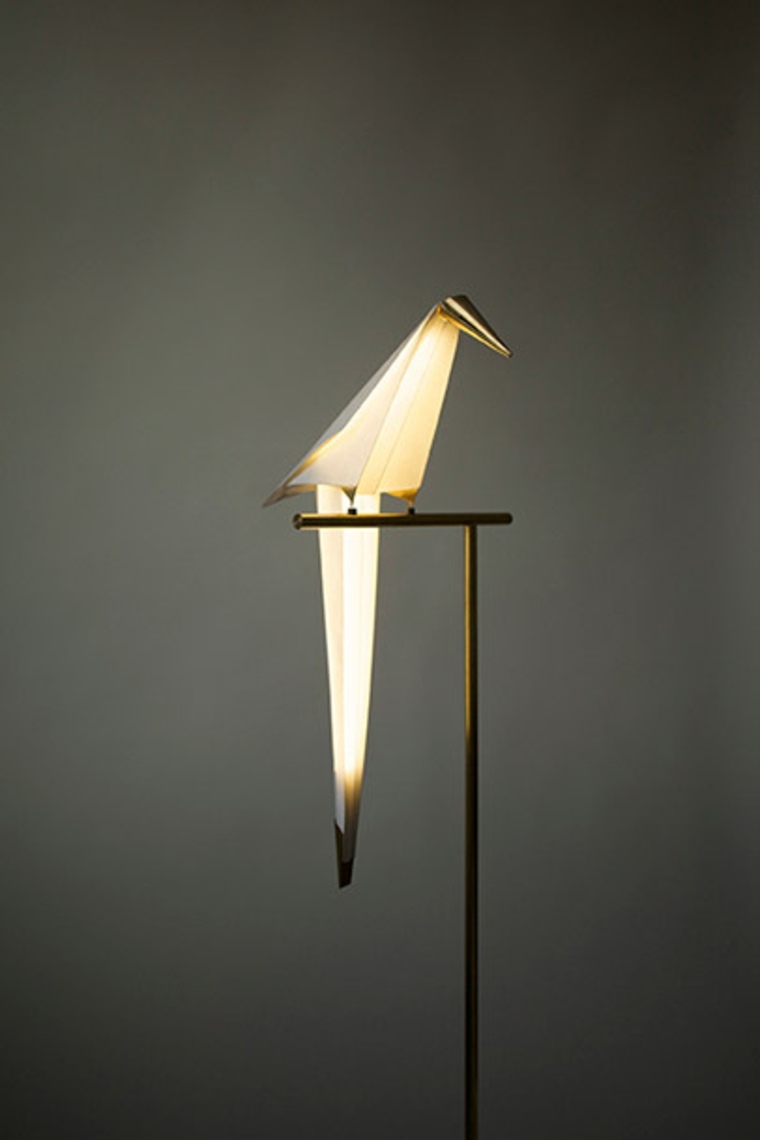 oiseau en papier origami déco lampe idée abat jour original DIY