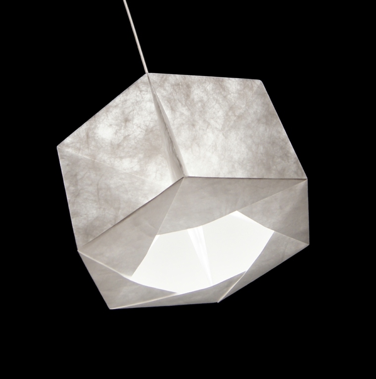 abat-jour papier brico déco idée origami papier lampe