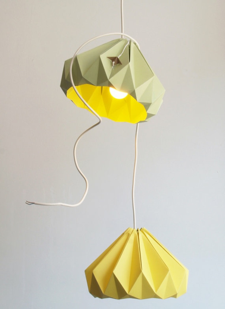 idée abat-jour DIY original suspension luminaire déco salon chambre 