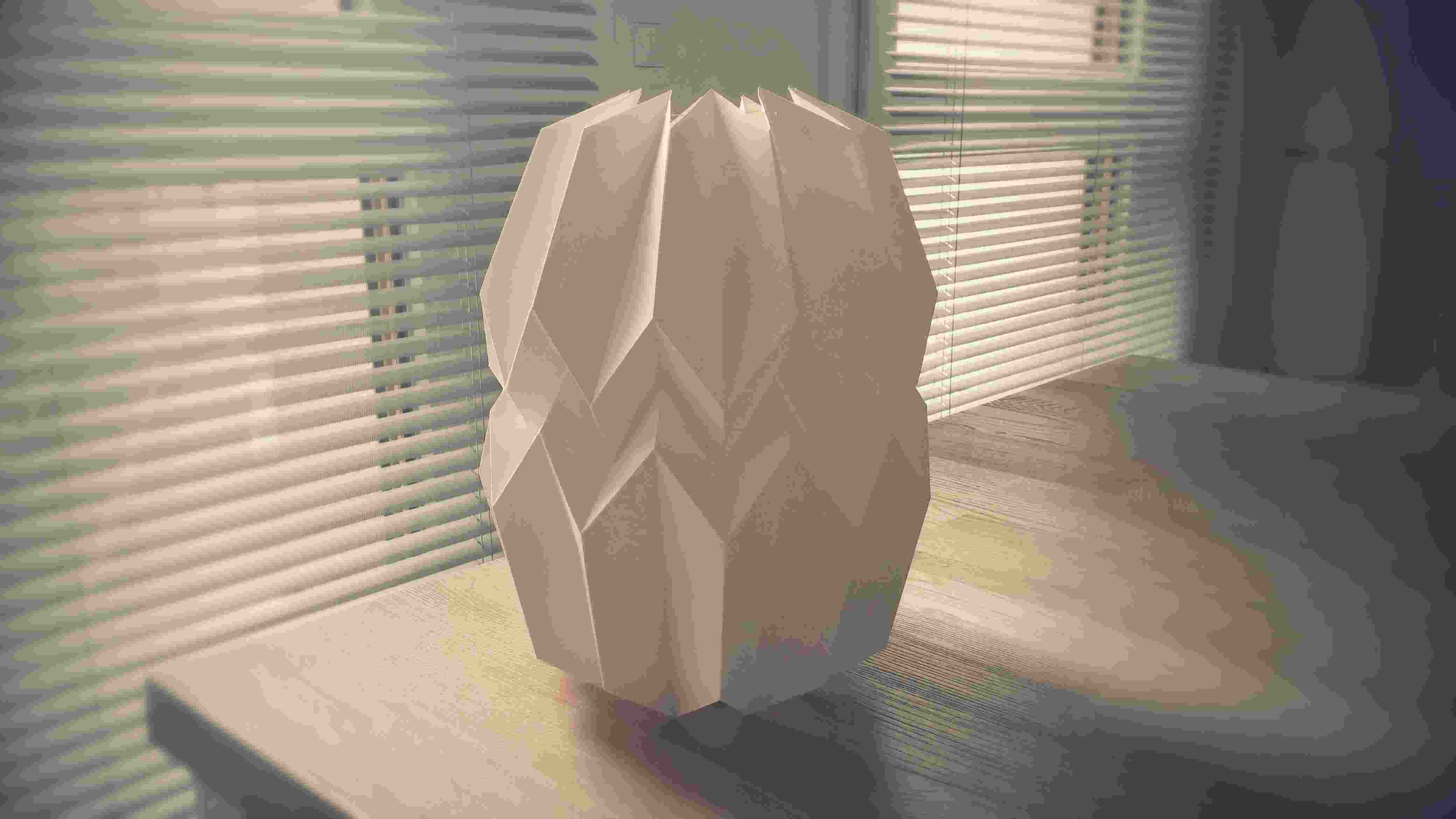abat-jour papier blanc design bricolage origami déco papier lampe