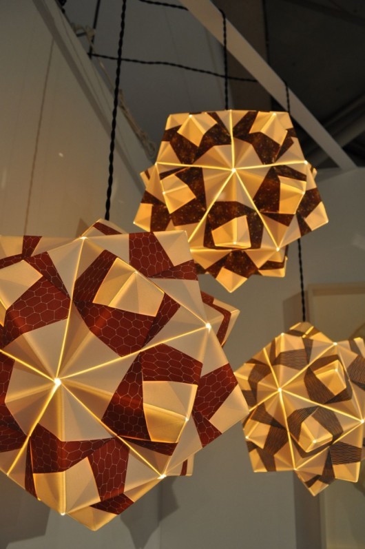 origami abat jour papier déco salon lampe en suspension diy 