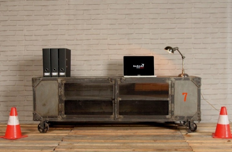 meuble salon tv idée design industriel moderne déco barak7