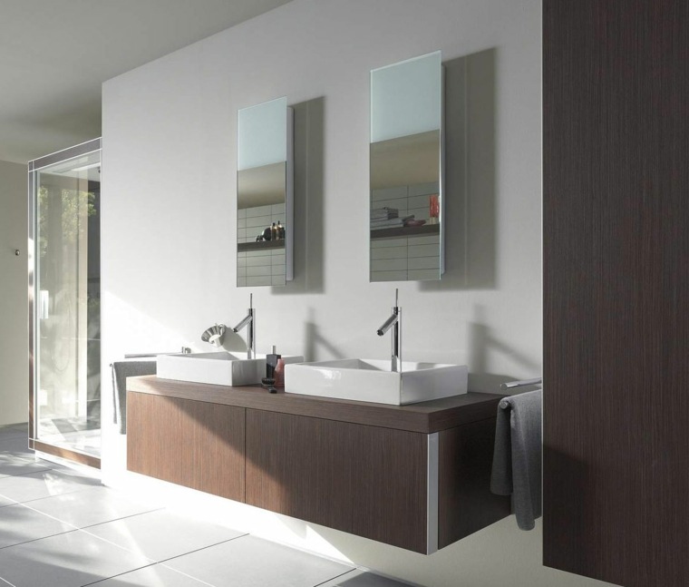  salle de bain miroir Starck duravit deco moderne