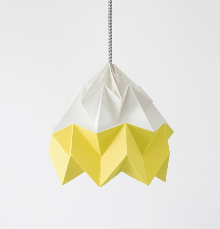 abat jour papier brico déco origami suspension luminaire carton idée déco 