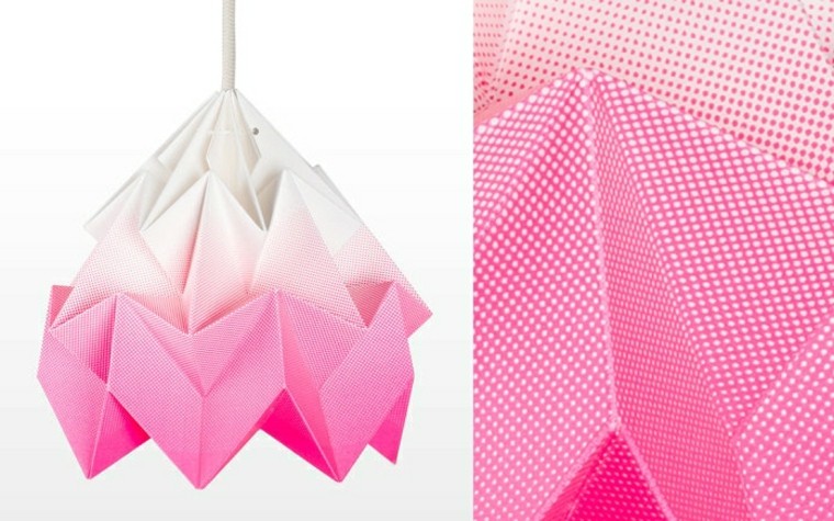 lampe origami papier déco luminaire en papier suspendu design diy abat jour