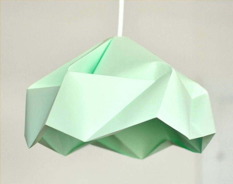 origami déco lampe papier suspendue 