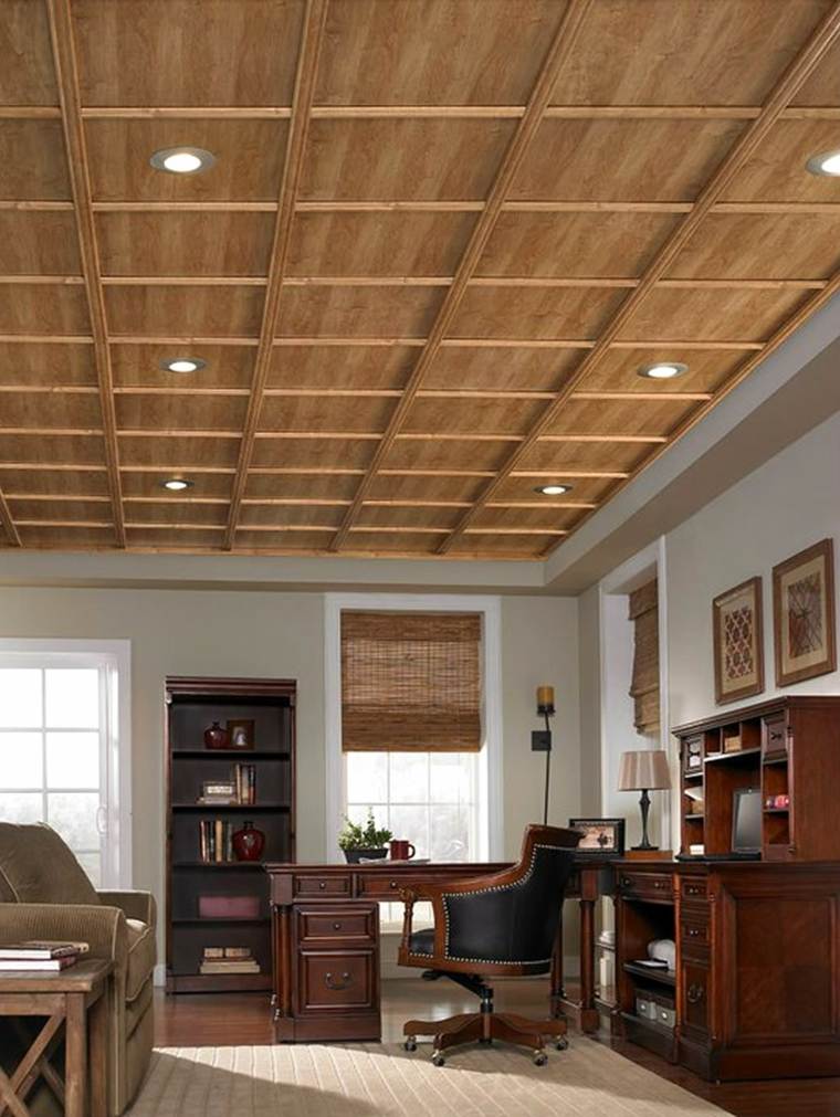 plafond design bois idee