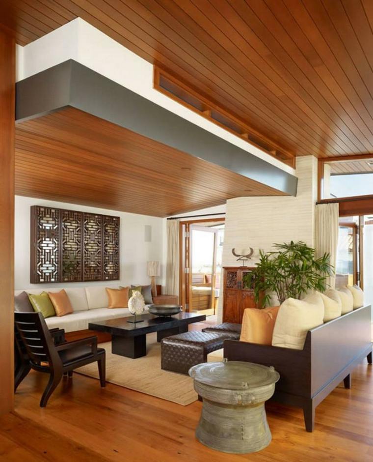 plafond design bois moderne