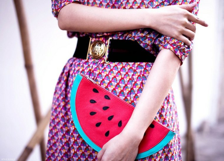 monki pochette tendance femme pastèque mode femme tendance 2015 sac à main original design skinny dip