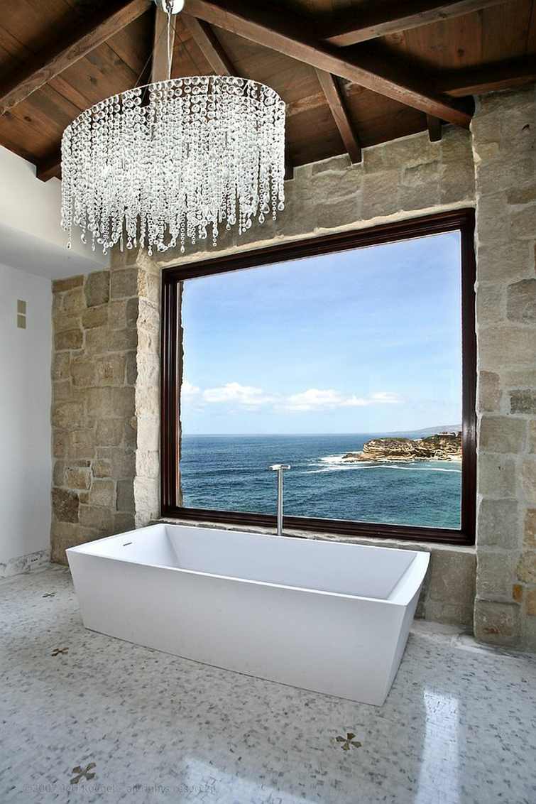 salle de bain luxe pierre