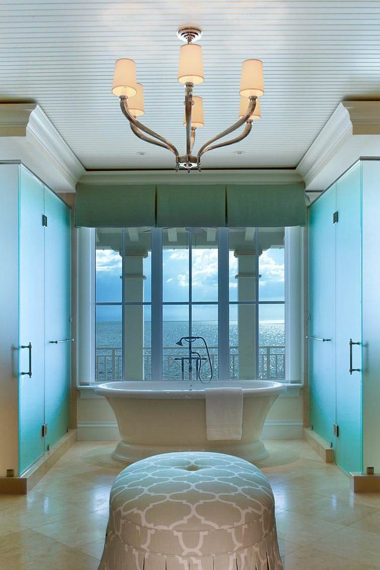salle de bain luxe style retro