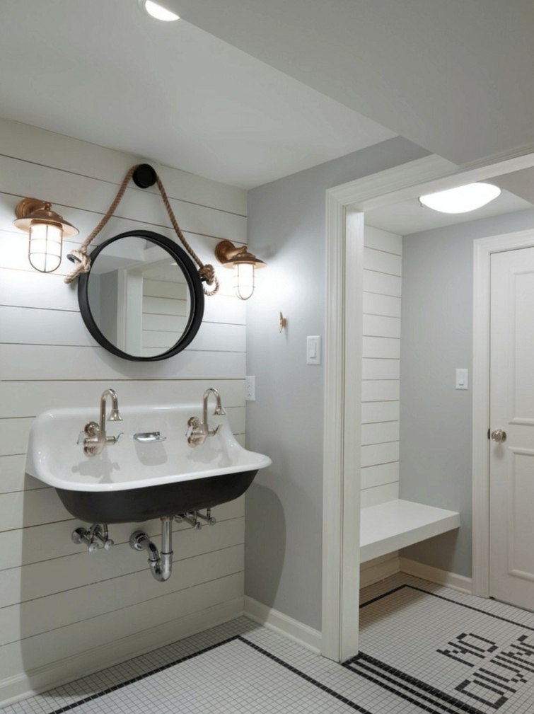 salle de bain miroir design