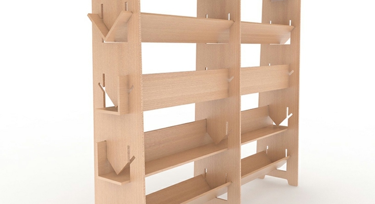 aménager bureau idée mobilier design bois étagères pratiques design moderne idée 