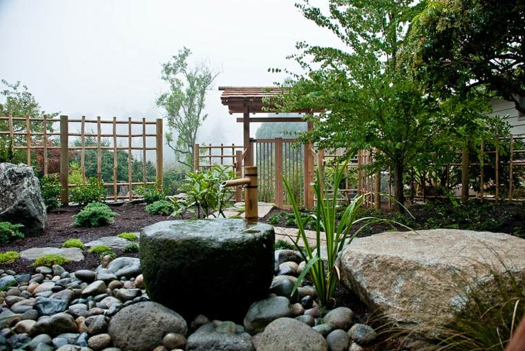 déco jardin pierre idée bassin aménagement extérieur