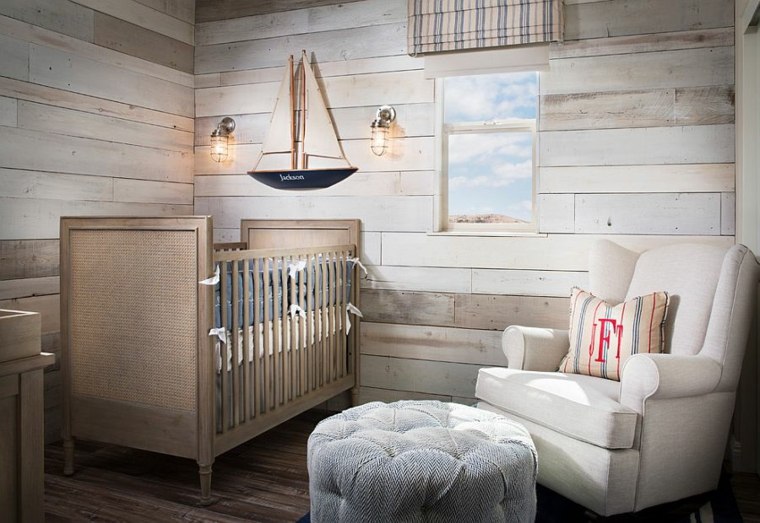 chambre bébé moderne bois