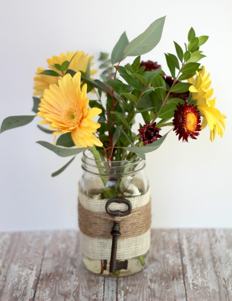 déco fleurs vase original DIY